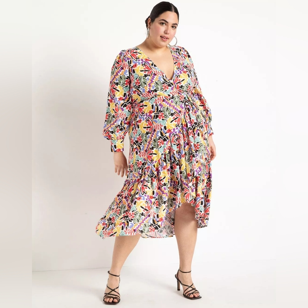 Eloquii multicolored dress size 24 nwt